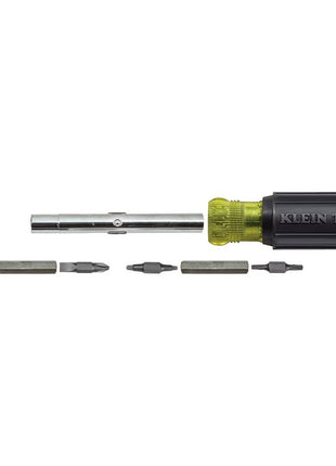 Klein Tools 32500 11-in-1 Screwdriver / Nut Driver Set, 8 Bits (Phillips, Slotted, Torx, Square), 3 Nut Driver Sizes, Cushion Grip Handle