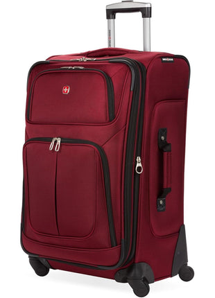 SWISSGEAR Sion Carry-On Spinner Luggage, Softside Expandable, Lightweight Suitcase, Black, 22.75-Inch