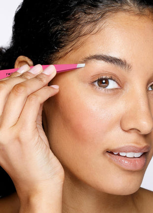 Tweezerman Slant Tweezer – Tweezerman Tweezers for Eyebrows Neon Pink