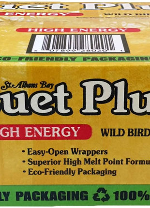 ST. ALBANS BAY SUET PLUS High Energy Suet Cakes, 20 Pack of 11 oz. Suet Cakes for Wild Birds