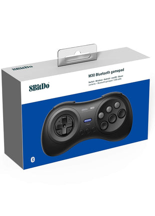 8Bitdo M30 Bluetooth Controller for Switch, Windows and Android, 6-Button Layout for SEGA's Classic Games (Black)