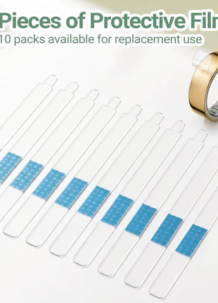 Ultra-Thin Clear Cover Compatible with Ou-ra Ring Gen 5 Size 8: 10 Pack Transparent Invisible Anti-Scratch Protector Skin Films for Ou-ra Ring 5