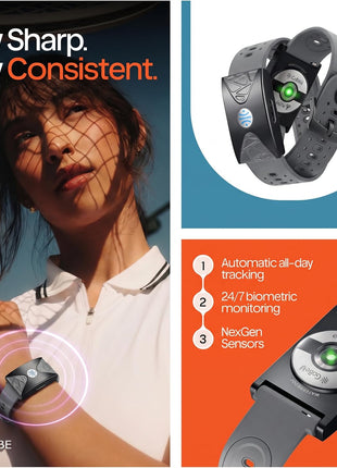 HEALBE Calorie Tracker, Automatic Calorie Intake Smart Band with App, Screen-Free Activity Tracker, Health Tracker, Sleep, Hydration, Stress, 24/7 Heart Rate, 5 ATM Waterproof