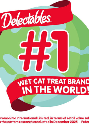 Delectables Bisque Lickable Wet Cat Treats - Chicken, Tuna & Shrimp, 12 count