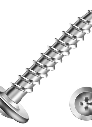 #8 x 1 Inch Wood Screw 500Pcs 410 Stainless Steel Standard Thread Truss Head Fast Self Tapping by SG TZH