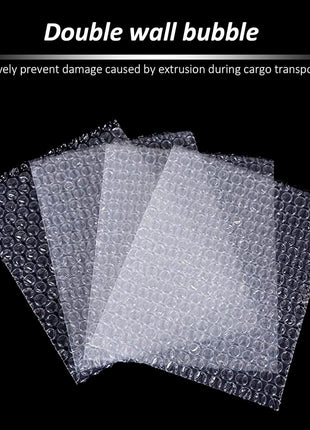 50 Pcs Bubble Pouch Wraps, 6''x8'' Clear Bubble Out Bags for Packing, Double Walled Cushioning Bags for Shipping, Storage and Moving(Not Self-Seal)