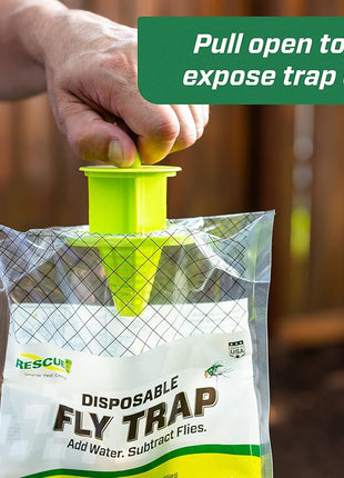 RESCUE! Outdoor Disposable Hanging Fly Trap - 2 Traps
