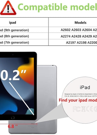 apiker 2 Pack Screen Protector for iPad 9th 8th 7th Generation 10.2 Inch, Tempered Glass Film for iPad 9 8 7 (2021/2020/2019), Case Friendly, Apple Pencil Compatible, High Response