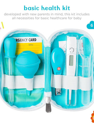 Smart Care Fisher-Price 6-Piece Baby Healthcare Kit, Newborn Essentials, Baby Gift Set, Includes Medicine Dispensers, Aspirator, Baby Nail Clippers, Baby Thermometer