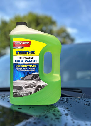 Rain-X 620191 Foaming Car Wash - 100 fl oz. High-Foaming, Concentrated Formula For Greater Cleaning Action, Safely Lifting Dirt, Grime And Residues For An Exceptional Clean