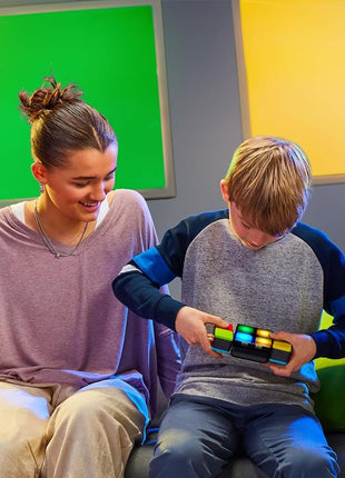 Moose Games Flipslide, Handheld Puzzle Game, Travel Toy Ages 8-13 | 4 modes (Speed, Multiplayer, Level, Memory) fast-paced puzzle fun; travel game and great gift for boys and girls ages 8-13