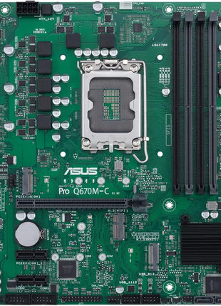 ASUS Pro Q670M-C-CSM LGA 1700(Intel 12th&13th Gen&Intel vPro) mATX Commercial Motherboard(PCIe 4.0,DDR5 4800, 2xNVMe SSD M.2 Slots,4xUSB 3.2 Gen 2 Ports, Front USB 3.2 Gen 1 Type-C)