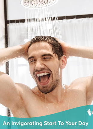 BigFoot Clear Shower Curtain - 72x72 Odorless Plastic with Magnets, Washable Long Bathroom Curtain - Premium PEVA Waterproof Bath Curtain, Rust-Proof Bathroom Essentials