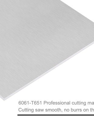 6061 T651 Aluminum Sheet Metal 12 x 16 x 1/16 (0.06") Inch Plain Thin Aluminum Plate Covered with Protective Film, Heat Treatable Rectangle 1.5MM Aluminum Metal Plate for Industrial, Crafting