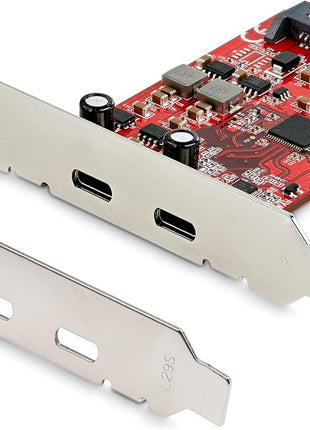 StarTech.com 2-Port USB 3.2 Gen 2 PCIe Card, USB-C 10Gbps PCI Express 3.0 x4 Adapter, Data Only, Windows/macOS/Linux, TAA