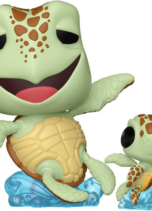 Funko POP! & Buddy: Disney Pixar Finding Nemo - Crush with Squirt | Official Merch - Collectable Vinyl Figurine for Shelf Display - Birthday Gift Idea for Fans and Collectors
