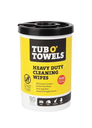 Tub O' Towels TW90 Heavy-Duty 10 inch x 12 inch Size Multi-Surface Cleaning Wipes, (10 inch x 12 inch wipes) Per Canister, Pack of 1, 90 Count Total