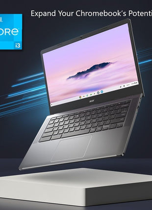 acer Chromebook Plus 514 Laptop with Google AI ??14 inch Full HD 1920 x 1080 IPS Touch Display | Intel Core i3-N305 | 8GB LPDDR5 | 128GB SSD | Wi-Fi 6E | FHD Camera | Chrome OS | CB514-4HT-375Z