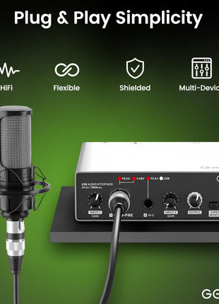 GEARit XLR Male to Female Microphone Cable (20 Feet, 6-Pack) 3-Pin Balanced Shielded Mixer, Recording Studio, Podcast - Black