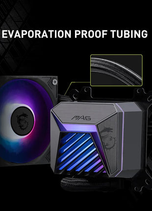 MSI MAG Coreliquid A15 360 - AIO ARGB Liquid Cooling - 360mm Radiator - Triple 120mm ARGB PWM Fans - EZ Connect - Uni Bracket - LGA 1700/1851/AM5/AM4 Compatible - Black