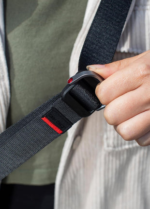 Peak Design Slide Lite Camera Strap, Black, Configurable as a Sling, Neck or Shoulder Strap, Quick Release and Connection, Smooth and Grippy Side, Camera Straps for Photographers, 200 lb Capacity