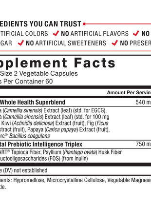 Force Factor ProbioSlim + Prebiotic Fiber Weight Loss Supplement for Women and Men, Probiotic and Prebiotic Digestive Health Support with Green Tea Extract and Psyllium Husk Fiber, 120 Capsules