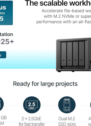 Synology 4-Bay DiskStation DS925+ (Diskless)
