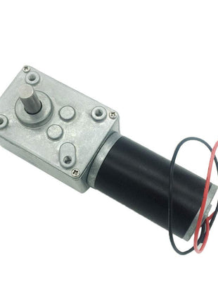 BRINGSMART 12V 12rpm DC Worm Gear Motor 70kg.cm High Torque Self-Locking Reversed Mini Turbine Geared Motor for DIY Robot Rotating Table Door Lock Curtain Machine (12V 12rpm)