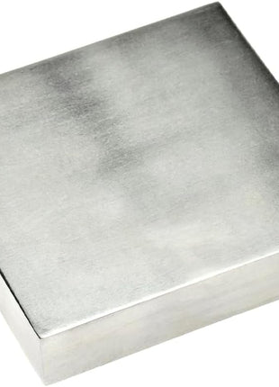 SE 2-in-1 Bench and Dapping Block for Metalworking - 4x4x3/4 Inch Carbon Steel - JT34444DB