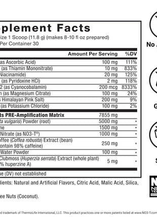 Force Factor Total Beets Pre-Workout Powder to Boost Energy & Endurance | Increase Strength, Improve Blood Flow & Pumps, Nitric Oxide Supplement with Beet Root Powder, Fruit Punch, 30 Servings