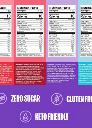 ZOA Energy Drink Variety Pack, 4 Flavors - Zero Sugar, Daily Vitamin C & B, Natural Caffeine, Hydrating Electrolytes - No Crash, Keto Friendly - 12 Ounce Cans (Pack Of 12)