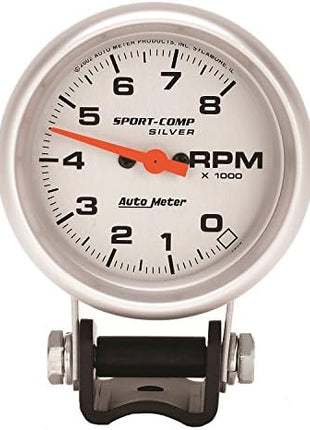 Auto Meter 3707 Sport-Comp Silver Mini Tachometer,2.625 in.