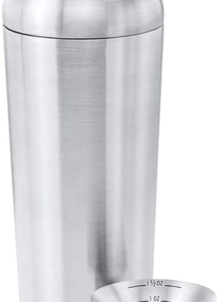 OXO Steel Cocktail Shaker with Strainer, Stainless Finish - 24 oz Capacity | Bar Tool, Easy-Grip Design, Home Bar, Bartending Equipment, Beginner-Friendly, Leak-Proof, Single Wall Shaker