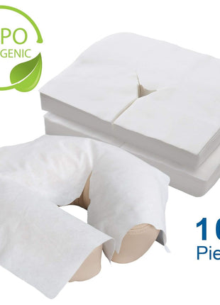 EarthLite Flat Disposable Face Cradle and Headrest Covers – Medical-Grade, Ultra Soft, Luxurious, Non-Sticking Massage Headrest Covers for Massage Tables & Massage Chairs