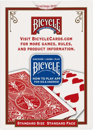 Bicycle Rider Back Playing Cards 12 Pack Poker Size Standard Index | Air Cushion Finish for smooth shuffling, Made in USA, 6 red and 6 blue decks, Ideal for poker and blackjack