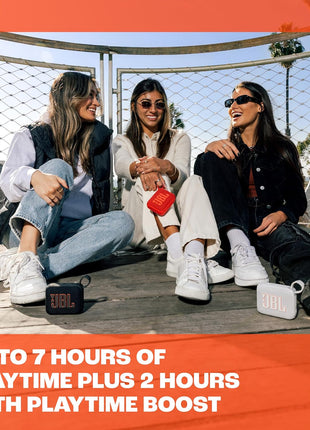JBL Go 4 - Ultra-Portable, Waterproof and Dustproof Bluetooth Speaker, Big JBL Pro Sound with Punchy bass, 7-Hour Built-in Battery, Made in Part with Recycled Materials (White)