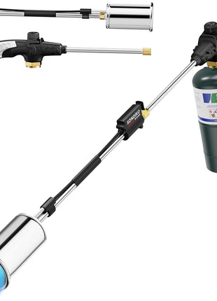 Sondiko Propane Torch Weed Burner, High Output Weed Torch Flamethrower, 30 inch Detachable Long Arm Heavy Duty Blow Torch For Garden, Wood, Ice, Snow, Melting(PROPANE TANK NOT INCLUDED)