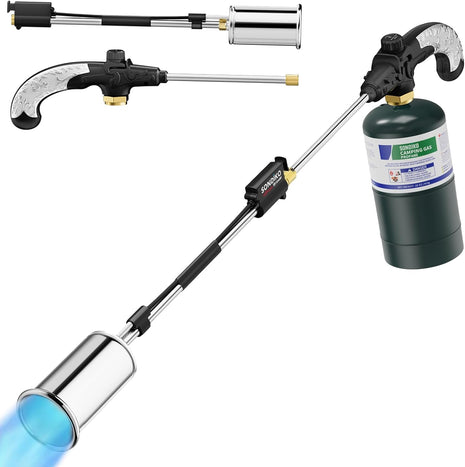 Sondiko Propane Torch Weed Burner, High Output Weed Torch Flamethrower, 30 inch Detachable Long Arm Heavy Duty Blow Torch For Garden, Wood, Ice, Snow, Melting(PROPANE TANK NOT INCLUDED)