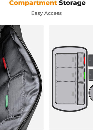 K&F CONCEPT Camera Sling Bag, Everyday Shoulder Crossbody Bag | Multifunction Photography Portable Bag, DSLR/SLR/Mirrorless Camera Case, Compatible for Canon/Nikon/Sony, BS01