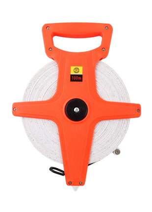 QWORK Tape Measure, 1/2" x 330' Open Reel Dual Sided Fiberglass Tape Measure for Engineer, Yard and Field, Measuring Tape