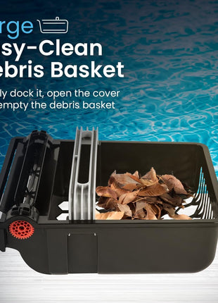 Betta SE Solar Powered Automatic Robotic Pool Surface Skimmer Cleaner with 24/7 Continuous Cleaning Battery Power and Re-Engineered Twin Salt Chlorine Tolerant Motors (Blue)