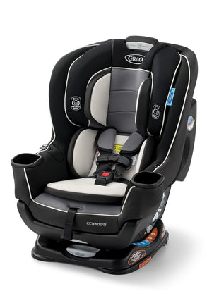 Graco Extend2Fit Convertible Car Seat, Rear and Forward Facing Car Seat with Adjustable Extension Panel for Extra Legroom, Great Gift for Baby Shower or Baby Registry, Gotham