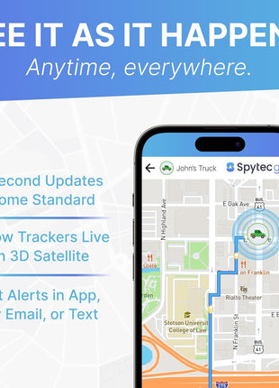 Spytec Atlas GPS Tracker for Vehicles & Kids (Subscription Required) | Up to 14-Day Battery Life | Waterproof Magnetic Case, Geofencing, Portable Real Time Mini GPS Car Tracker w/Lifetime Support