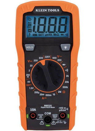 Klein Tools MM325 Multimeter, Digital Manual-Ranging 600V AC/DC Voltage Tester, Tests Batteries, Current, Resistance, Diodes, and Continuity