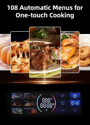 24" Single Wall Oven, 2.5 Cu.ft. Built-in Electric Wall Oven with 8 Cooking Functions, 360° ROTATING ROTISSERIE, Touch Control, Timer, Stainless Steel Wall Oven for Kitchen