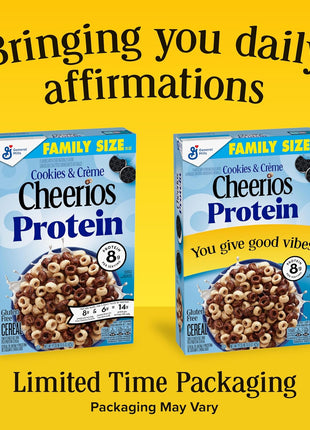 Cheerios Protein Cereal, Cookies and Crème, 8g Protein, Family Size, 15 oz