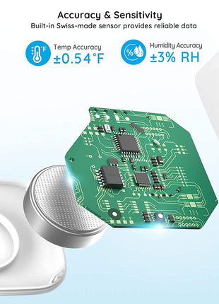 Govee Bluetooth Hygrometer Thermometer, Wireless Thermometer, Mini Humidity Sensor with Notification Alert, Data Storage and Export, 262 Feet Connecting Range