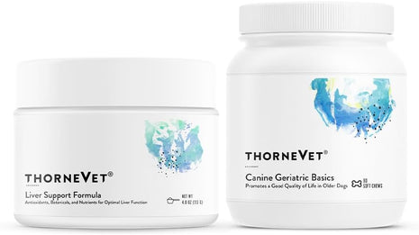 Liver Support Formula and Canine Geriatric Basics Soft Chews Bundle