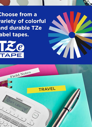 Brother P-Touch PTD220 Home/Office Everyday Label Maker | Prints TZe Label Tapes up to ~1/2 inch White