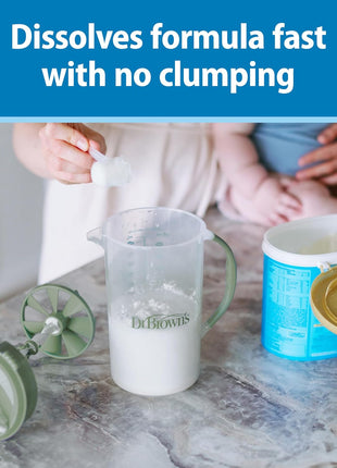 Dr. Brown's Baby Formula Mixing Pitcher with Adjustable Stopper, Locking Lid & No Drip Spout, Black, BPA Free, 36oz, 1 Pack